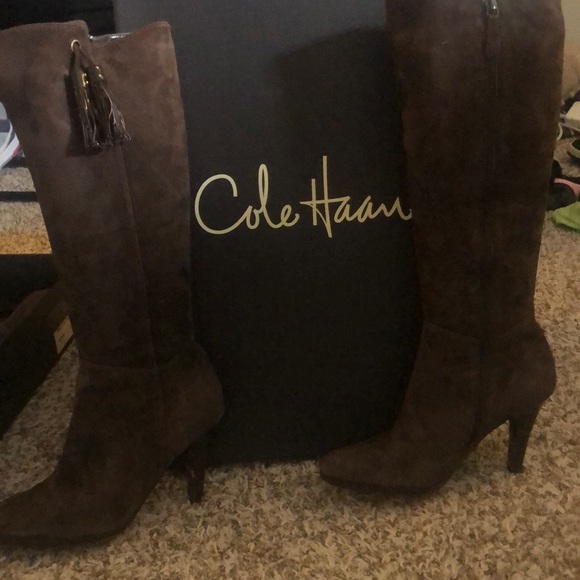 Cole Haan knee high brown boots - Picture 2 of 4